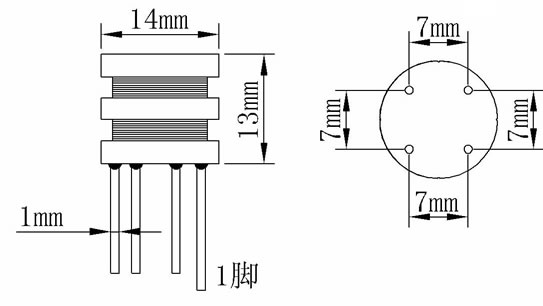 双层工字电感示意图